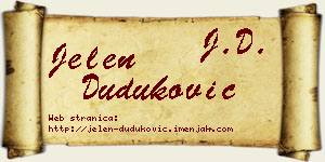 Jelen Duduković vizit kartica